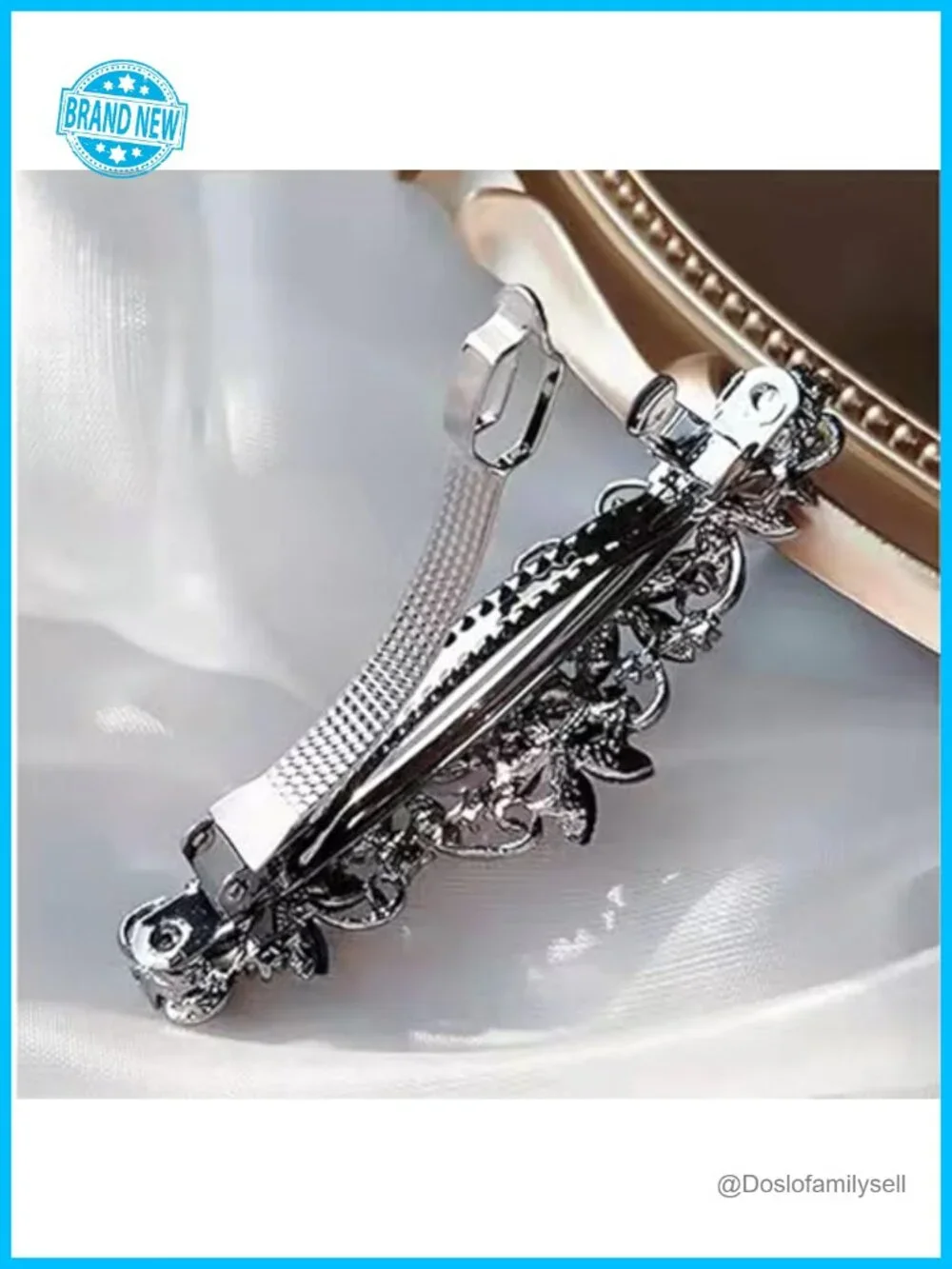 Vintage Rhinestone Crystal Hair Clips - Sparkly Flower Barrettes for Women